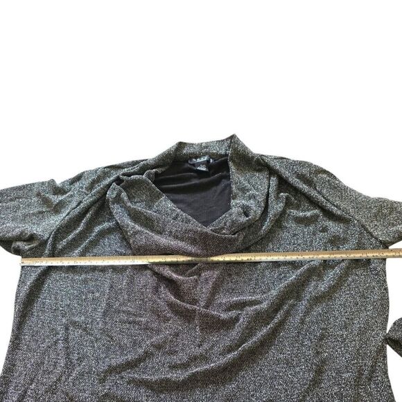 Grace The Perfect Fit Womans 2X Black Metallic Sparkle Blouse - Picture 3 of 5